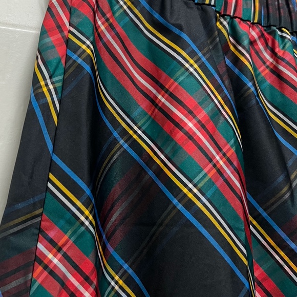 RARE NWT J. Crew Tiered Maxi Skirt in Black Stewart Tartan Taffeta - Size XS - Picture 8 of 15